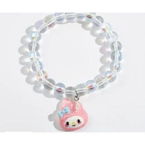 Brand New! My Melody Bead and Crystal Bracelet! So Cute and So On Trend